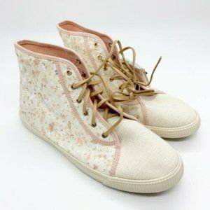 Toms Camarillo High Tops Nat/Pink Floral 7.5